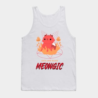 Cats Love Black Meowgic Tank Top